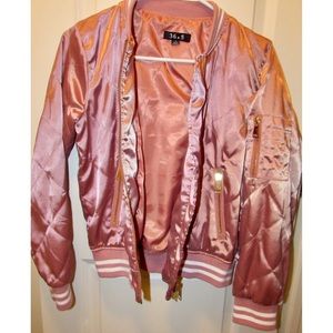 Fashion Nova Rose Gold Bomber Jacket